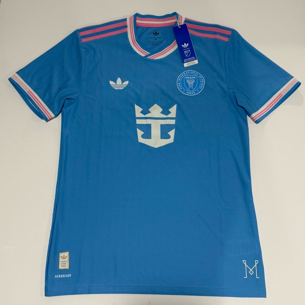 Men's Inter Miami CF adidas Originals Blue 2025 Third Authentic Jersey size M.